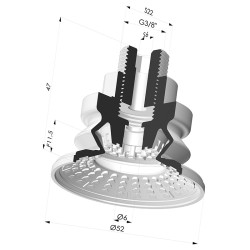 Ventosa 1.5 Fuelles Serie 8R Ø 52MM