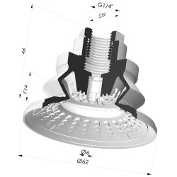 Ventosa 1.5 Fuelles Serie 8R Ø 62MM