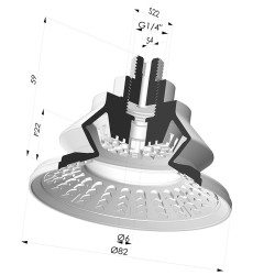 Ventosa 1.5 Fuelles Serie 8R Ø 82MM