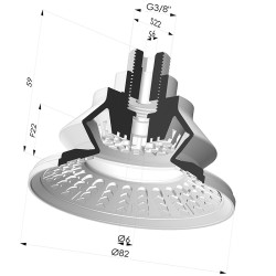 Ventosa 1.5 Fuelles Serie 8R Ø 82MM
