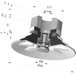 Ventosa Plana Serie 9 Ø 42.3MM