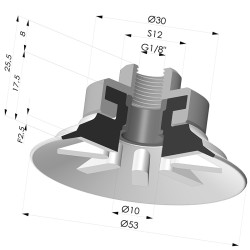 Ventosa Plana Serie 90 Ø 53MM