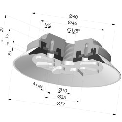 Ventosa Plana Serie 90 Ø 75MM