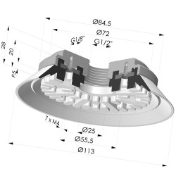 Ventosa Plana Serie 90 Ø 110MM