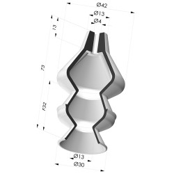 Ventosa 2.5 Fuelles Serie 8 Ø 30,5MM