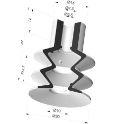 Ventosa 2.5 Fuelles Serie 8 Ø 30MM