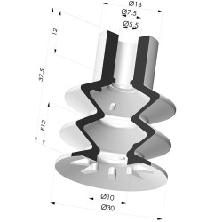 Ventosa 2.5 Fuelles Serie 8 Ø 30MM