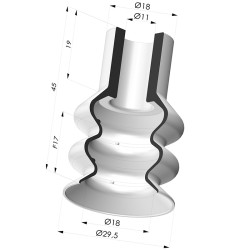 Ventosa 2.5 Fuelles Serie 8 Ø 30MM