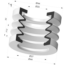 Ventosa 2.5 Fuelles Serie 8 Ø 44.3MM