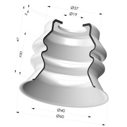 Ventosa  2.5 Fuelles Serie 8 Ø 60MM