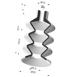 Ventosa 3.5 Fuelles Serie 8 Ø 25MM