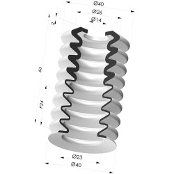 Ventosa 8.5 Fuelles Serie 8 Ø 39,6 mm