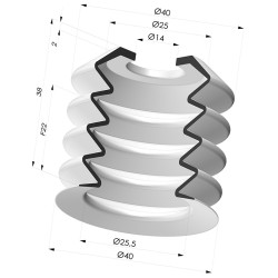Ventosa 1.5 Fuelles Serie 8 Ø 40MM