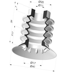 Ventosa 4.5 Fuelles Serie 95 Ø 41MM