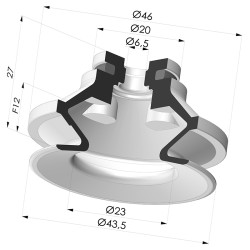 Ventosa 1.5 Fuelles Serie 91 Ø 40MM