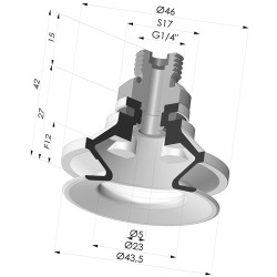 Ventosa 1.5 Fuelles Serie 91 Ø 40MM