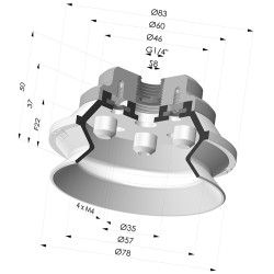 Ventosa 1.5 Fuelles Serie 91 Ø 75MM