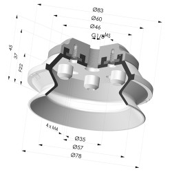 Ventosa 1.5 Fuelles Serie 91 Ø 75MM