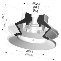 Ventosa 1.5 Fuelles Serie 97B Ø 41.4MM