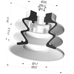 Ventosa 2.5 Fuelles Serie 96 Ø 35MM