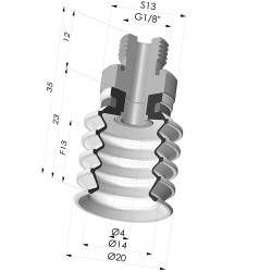 Ventosa 4.5 Fuelles Serie 92 Ø 20MM