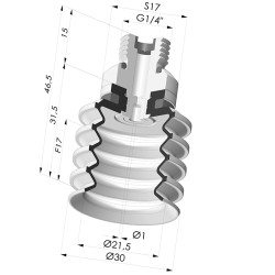 Ventosa 4.5 Fuelles Serie 92 Ø 30MM