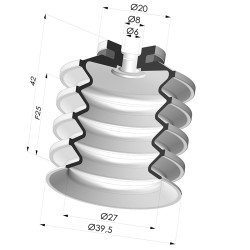 Ventosa 4.5 Fuelles Serie 92 Ø 40MM
