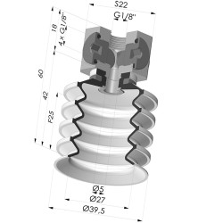 Ventosa 4.5 Fuelles Serie 92 Ø 40MM