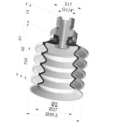 Ventosa 4.5 Fuelles Serie 92 Ø 40MM