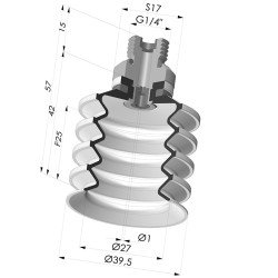 Ventosa 4.5 Fuelles Serie 92 Ø 40MM