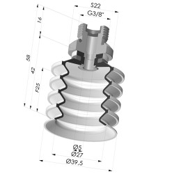 Ventosa 4.5 Fuelles Serie 92 Ø 40MM