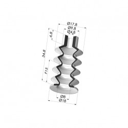 Ventosa 4.5 Fuelles Serie 8 Ø 18MM