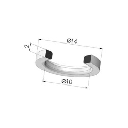 Anillo de Refuerzo - Ø ext 14MM - Ø int 10MM
