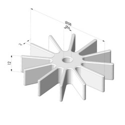 Rueda de 12 dientes Serie RD Ø 58 mm