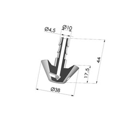 Cabezal de succión para juntas de centrado de botellas Serie TAC - Øest 38MM