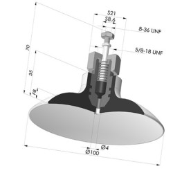 Ventosa Manual Serie VM Ø 100 mm