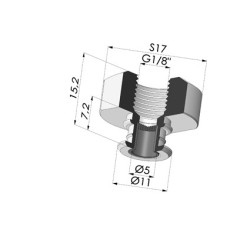 Conexión Desmontable Hembra 1/8G - con Filtro