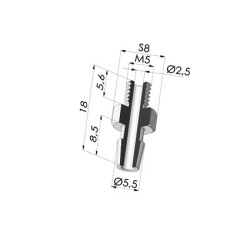 Inserto remachado macho G1/8"