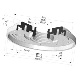 Inserto remachado hembra G1/2"