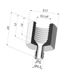 Conexión Desmontable Hembra G1/4"