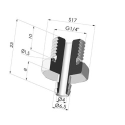 Conexión Desmontable Macho G1/4"