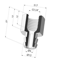 Conexión Desmontable Hembra G1/4"