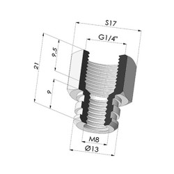 Conexión Desmontable Hembra G1/4"
