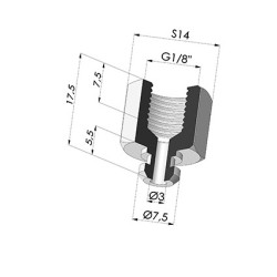 Conexión Desmontable Hembra G1/8"