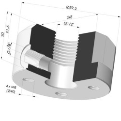 Conexión Desmontable Hembra G1/2"
