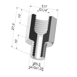 Conexión Desmontable Hembra G1/4"