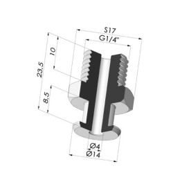 Conexión Desmontable Macho G1/4"