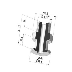 Conexión Desmontable Macho G1/8"