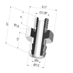 Conexión Desmontable Macho G1/8"