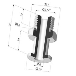 Inserto Roscado Macho G1/4"